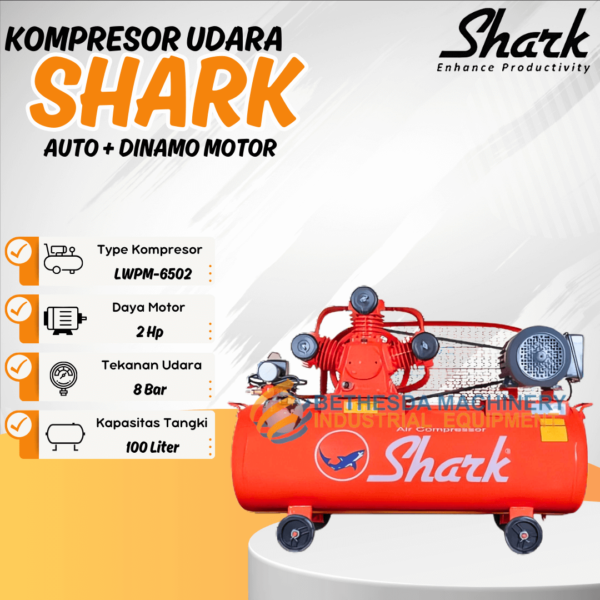 Mesin Kompresor Udara 2 hp Shark