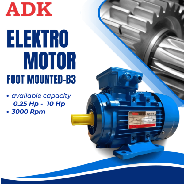 Elektro Motor ADK 0.25 Hp 3000 Rpm