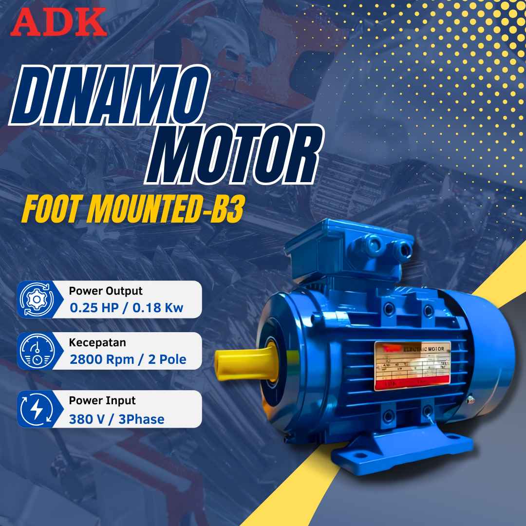 Dinamo ADK 0.25 Hp 2Pole 3Phase