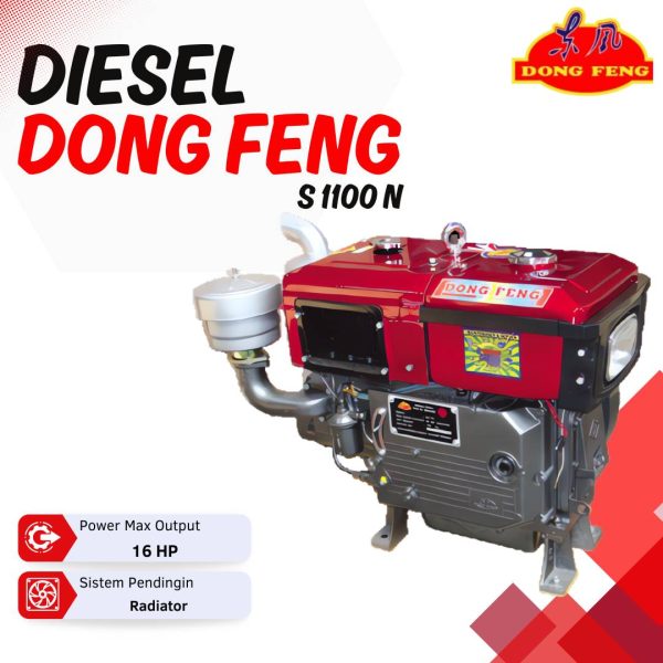 mesin dongfeng 16hp tipe S1100 Radiator