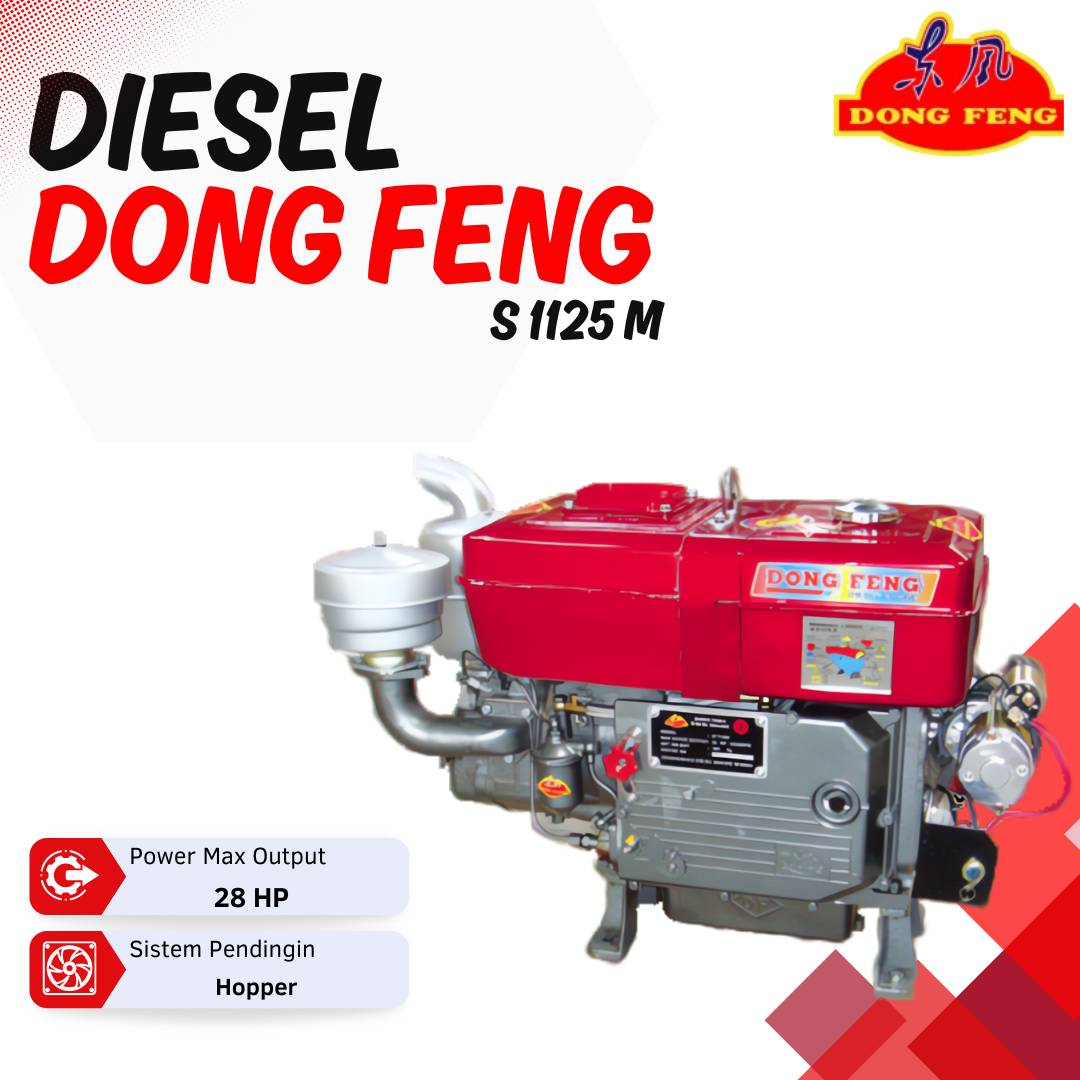 mesin Diesel Dongfeng S1125M Elektrik Starter