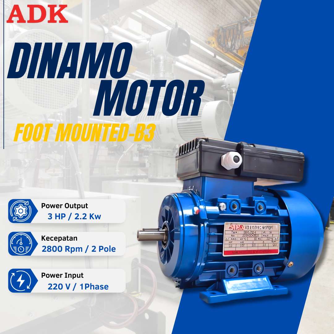Dinamo ADK 3 Hp 2Pole 1Phase