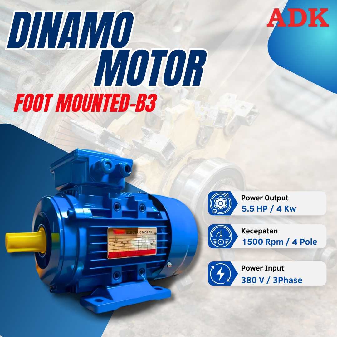 Dinamo ADK 5.5 Hp 4Pole 3Phase