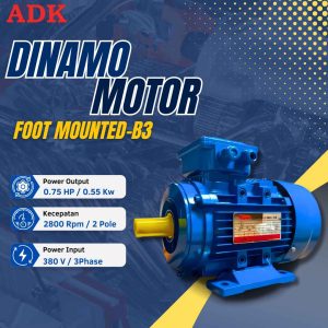 Dinamo ADK 0.75 Hp 2Pole 3Phase