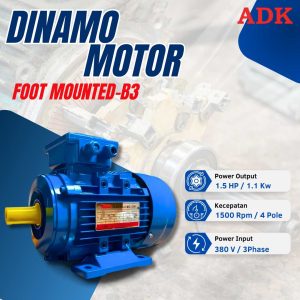 Dinamo ADK 1.5 Hp 4Pole 3Phase